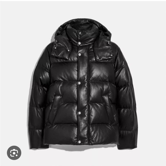 Coach Leather Puffer Jacket - Picture 2 of 2
